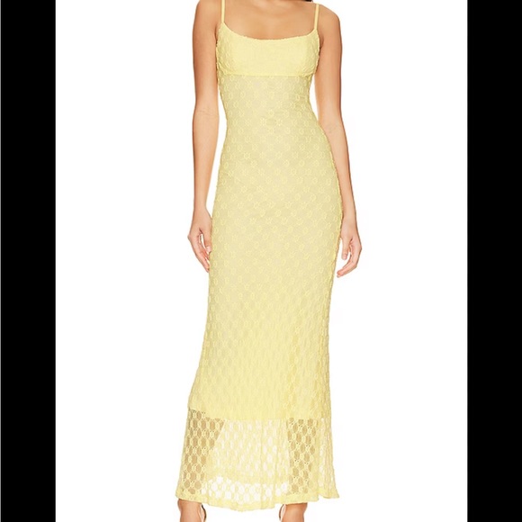 Bardot Dresses & Skirts - BARDOT ADONI MESH MIDI DRESS IN CANARY
